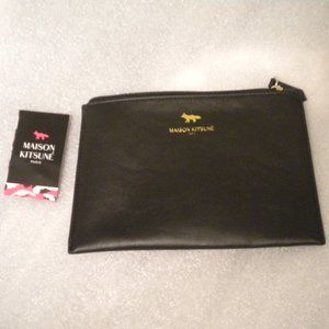 New MAISON KITSUNÉ Clutch Zippered Bag New
